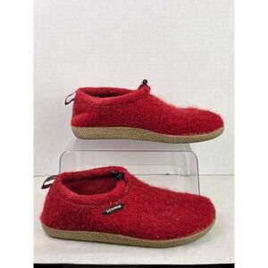 Giesswein Red Boiled Wool Slippers Ultra Comfort Clog Size 41 Unisex Indoor Shoe